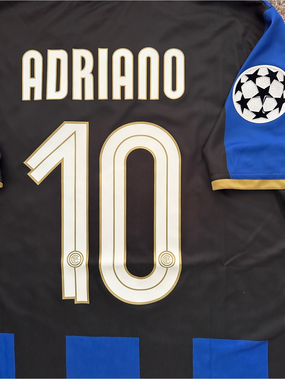 Adriano Inter Milan Retro Jersey Blue - Picture 3 of 4